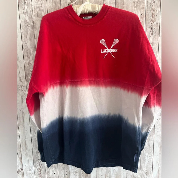 Spirit Jersey tie Dye Lacrosse Long Sleeve Tee - Picture 3 of 3